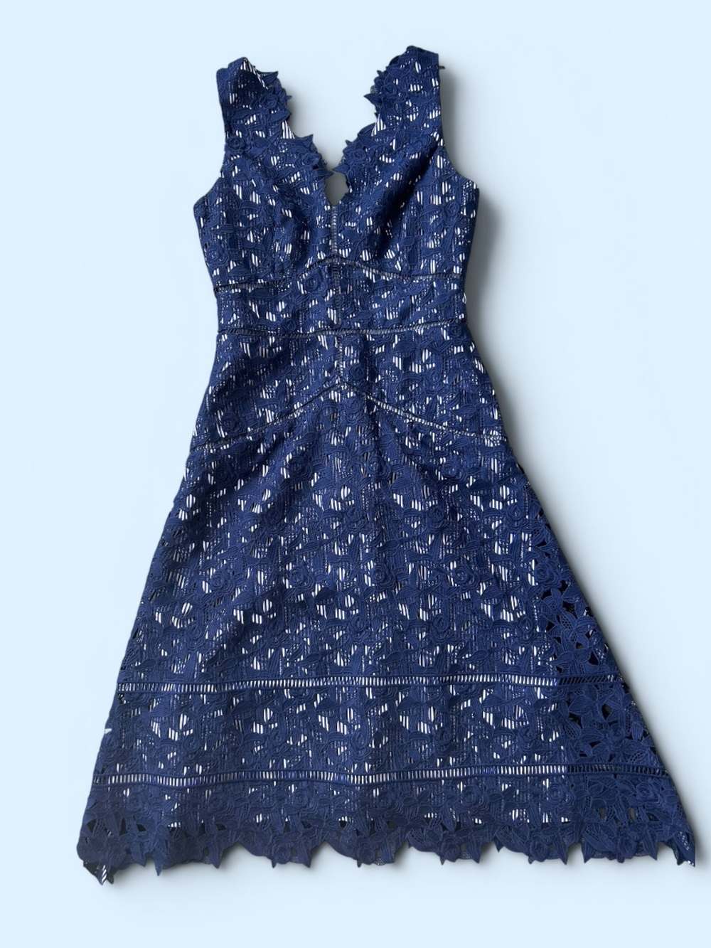 Vineyard vines, Kentucky Derby lace midi cocktail dress 0 LKNU